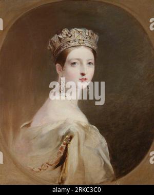 Reine Victoria (1819-1901) (d'après Thomas Sully) vers 1840 par Richard Rothwell Banque D'Images