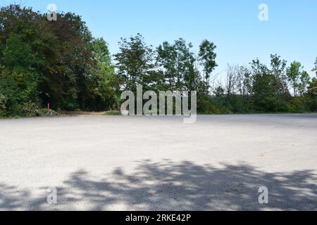 parking en gravier Banque D'Images