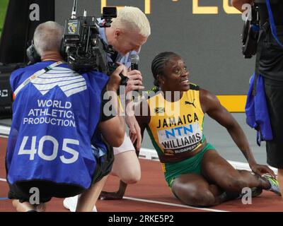 Danielle WILLIAMS de JAM finale 100 mètres HAIE LES FEMMES lors des Championnats du monde d'athlétisme 2023 le 24 août 2023 au Nemzeti Atletikai Kozpont à Budapest, Hongrie - photo Laurent Dairys / PANORAMIQUE Banque D'Images