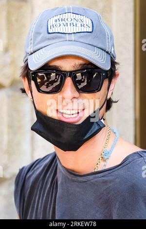 Milan, Italie. 17 juin 2023. Jacob Elordi est vu pendant la semaine de la mode masculine de Milan Printemps/été 2024 le 17 juin 2023 à Milan, Italie (photo par Alessandro Bremec/NurPhoto) crédit : NurPhoto SRL/Alamy Live News Banque D'Images