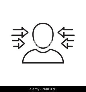 icône de ligne de pression sociale, vecteur Illustration de Vecteur