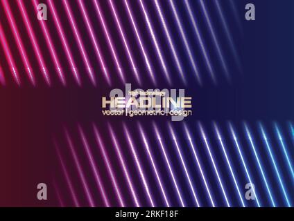 Les rayons laser néon bleus et violets abstraits arrière-plan futuriste. Conception vectorielle de technologie Illustration de Vecteur