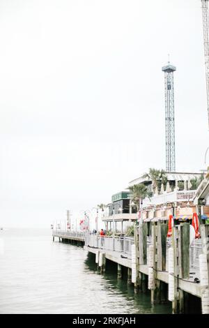 Vue de Pleasure Pier à Kemah, TX. Banque D'Images