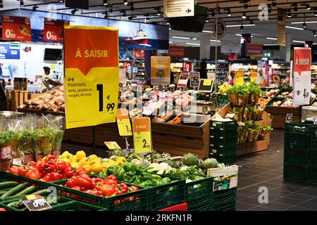 Greengrocery d'un supermarché Banque D'Images