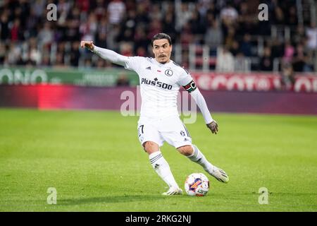 Herning, Danemark. 24 août 2023. Josue (27) de Legia Warszawa vu lors du match de qualification de l'UEFA Conference League entre le FC Midtjylland et Legia Warszawa au MCH Arena de Herning. (Crédit photo : Gonzales photo/Alamy Live News Banque D'Images