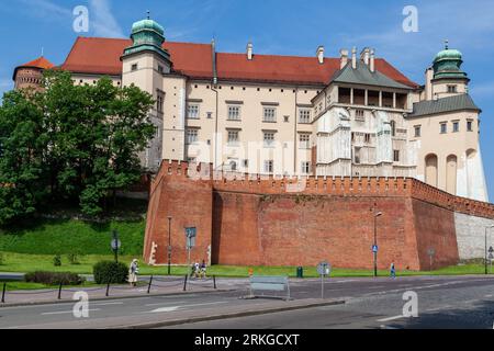 Le château royal de Wawel à Cracovie, Pologne Banque D'Images