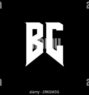 Logo BC Letter. Lettres initiales icône du logo de BC Gaming pour les entreprises technologiques. Tech letter BC modèle de conception de logo minimal. Lettre BC design v Illustration de Vecteur