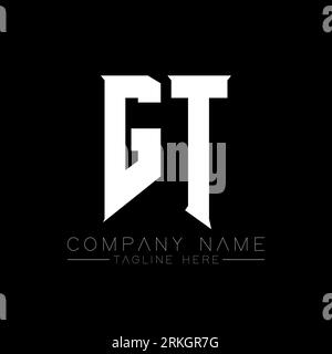 Logo GT Letter. Lettres initiales icône du logo GT Gaming pour les entreprises technologiques. Modèle de conception de logo minimal Tech letter GT. Motif lettre GT v Illustration de Vecteur