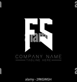 Conception de logo FS Letter. Lettres initiales icône du logo de FS gaming pour les entreprises technologiques. Tech letter FS modèle de conception de logo minimal. Modèle lettre FS v Illustration de Vecteur