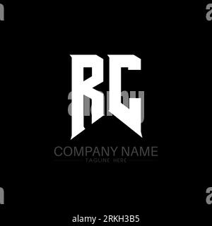 Conception du logo RC Letter. Lettres initiales icône du logo de RC gaming pour les entreprises technologiques. Modèle de conception de logo minimal de lettre technique RC. Lettre RC design v Illustration de Vecteur