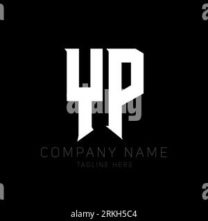 Conception du logo YP Letter. Lettres initiales icône du logo YP gaming pour les entreprises technologiques. Modèle de conception de logo minimal YP lettre Tech. Motif lettre y P. Illustration de Vecteur