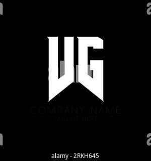 Design de logo de lettre VG. Lettres initiales icône du logo VG gaming pour les entreprises technologiques. Modèle de conception de logo minimal Tech letter VG. Motif lettre V G. Illustration de Vecteur