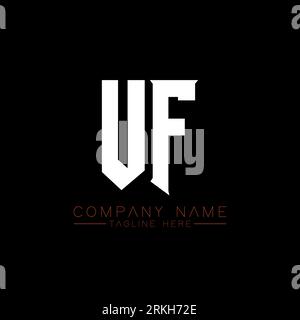 Conception de logo lettre UF. Lettres initiales icône du logo UF gaming pour les entreprises technologiques. Tech lettre UF modèle de conception de logo minimal. Lettre UF design v Illustration de Vecteur