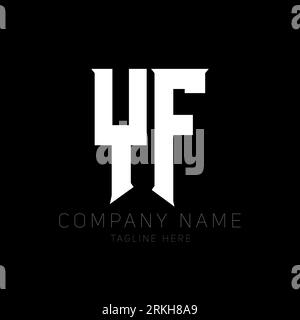 Conception du logo YF Letter. Lettres initiales icône du logo YF gaming pour les entreprises technologiques. Tech letter YF modèle de conception de logo minimal. Motif lettre y F. Illustration de Vecteur