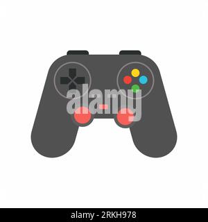 Vecteur d'icône de jeu de joystick sur fond blanc. Signe de symbole d'équipement e-sport vectoriel plat de la collection de technologie moderne pour le concept mobile et nous Illustration de Vecteur