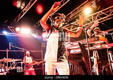 Milan, Italie. 24 août 2023. Le groupe de reggae anglais STEEL PULSE SE joue en direct sur scène au Circolo Magnolia pendant le 'World Tour 2023/24'. Crédit : Rodolfo Sassano/Alamy Live News Banque D'Images