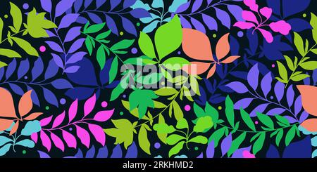 Motif floral tropical coloré. Motif sans couture botanique Illustration de Vecteur