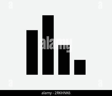 Graphique à barres icône graphique données Staztistic Business Finance Market Report Noir blanc contour forme vecteur Clipart Illustration graphique Illustration graphique signe symbole Illustration de Vecteur