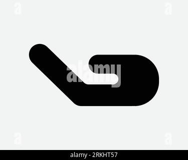 Ouvrir Palm icône main demander recevoir don soins donner soutien Noir blanc contour forme vecteur Clipart Illustration graphique Illustration graphique symbole signe Illustration de Vecteur