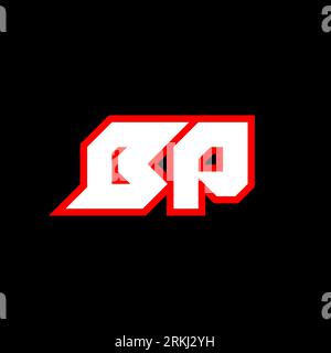 Conception de logo BP, conception initiale de lettre BP avec un style de science-fiction. Logo BP pour jeu, eSport, technologie, numérique, Communauté ou entreprise. B P sport moderne ITA Illustration de Vecteur