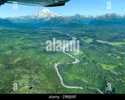 Redust Creek, Mt. Iliamna, NP Lake Clark. Alaska Banque D'Images