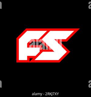Conception de logo FS, conception initiale de lettre FS avec le style de science-fiction. Logo FS pour jeu, eSport, technologie, numérique, Communauté ou entreprise. F S sport Modern ITA Illustration de Vecteur