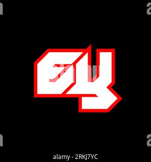 Design du logo EY, conception initiale de la lettre EY avec un style de science-fiction. Logo EY pour jeu, eSport, technologie, numérique, Communauté ou entreprise. E y sport moderne ITA Illustration de Vecteur