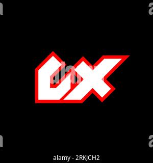 Conception de logo LX, conception initiale de lettre LX avec style SCI-fi. Logo LX pour jeu, eSport, technologie, numérique, communautaire ou Business. L X sport Modern ITA Illustration de Vecteur