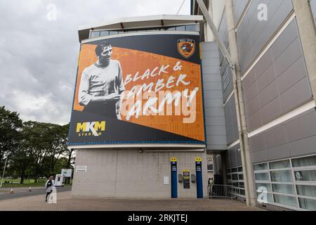 Hull, Royaume-Uni. 25 août 2023. Vue générale du MKM Stadium avant le match du championnat Sky Bet Hull City vs Bristol City au MKM Stadium, Hull, Royaume-Uni, le 25 août 2023 (photo de Mark Cosgrove/News Images) à Hull, Royaume-Uni le 8/25/2023. (Photo de Mark Cosgrove/News Images/Sipa USA) crédit : SIPA USA/Alamy Live News Banque D'Images