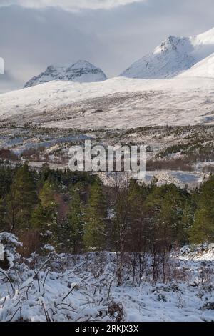 Conditions hivernales à Torridon, West Highlands of Scotland, Royaume-Uni Banque D'Images