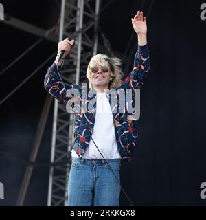 Les Charlatans se produisent au Victorious Festival 2023 à Portsmouth, Hampshire, Royaume-Uni, le 25 août 2023 Banque D'Images
