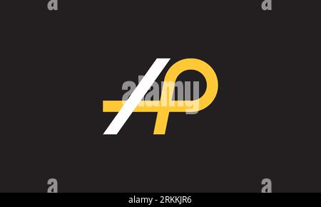 Creative Professional tendance et minimal lettre AP logo Design en fond plat couleur, initial basé Alphabet Icon logo en format vectoriel modifiable Illustration de Vecteur
