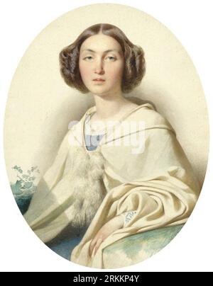 Miniature de Marianne d'Orange-Nassau (1810-1883). 1846 par Jan Philip Koelman Banque D'Images