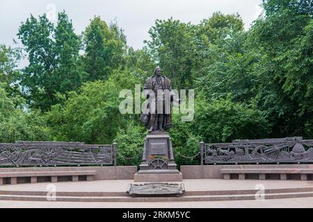 Petrozavodsk, Russie - 30 juillet 2023 : Monument à l'industriel écossais Charles Gascoigne Banque D'Images