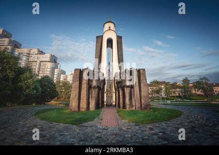 Monument des fils de la Patrie à l'île des larmes - Minsk, Biélorussie Banque D'Images
