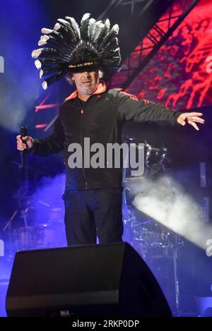 Victorious Festival, Portsmouth/Southsea, 25 août 2023, Jamiroquai en tête d'affiche vendredi soir au Victorious Festival, Southsea, crédit : Graham Tarrant/Alamy Live News Banque D'Images