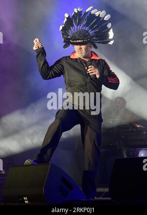 Victorious Festival, Portsmouth/Southsea, 25 août 2023, Jamiroquai en tête d'affiche vendredi soir au Victorious Festival, Southsea, crédit : Graham Tarrant/Alamy Live News Banque D'Images