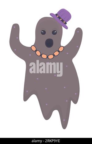 Brownie effrayant et mignon, illustration pour Halloween Illustration de Vecteur