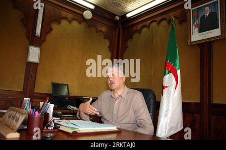 Bildnummer: 58424125  Datum: 03.09.2012  Copyright: imago/Xinhua (120904) -- ALGIERS, Sept. 4, 2012 (Xinhua) -- Undated file photo shows Abdelmalek Sellal, who was appointed as Algeria s new prime minister on Sept. 3, 2012. Algerian President AbdelazizxBouteflika on Monday appointed former Minister of Water Resources AbdelmalekxSellal as prime minister to succeed AhmedxOuyahia, according to a statement revealed by the President Office. (Xinhua/Mohamed Kadri) (nxl) ALGERIA-ALGIERS-NEW PM-FILE PUBLICATIONxNOTxINxCHN people Politik xas x1x 2012 quer     58424125 Date 03 09 2012 Copyright Imago XI Stock Photo