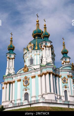 St. L'église d'André est une église orthodoxe à Kiev, consacrée au nom de l'apôtre André le Premier-appelé. Banque D'Images