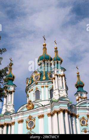 St. L'église d'André est une église orthodoxe à Kiev, consacrée au nom de l'apôtre André le Premier-appelé. Banque D'Images
