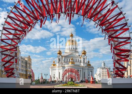 Saransk, Mordovie, Russie. 05 juin 2023. Cathédrale de St. Théodore Ouchakov à Saransk, consacré en 2009, Russie. Il est nommé d'après le russe Banque D'Images