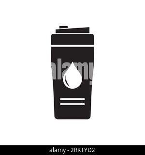 Motif gobelet emblématique de la boisson. Icône en forme de gobelet dans un style silhouette tendance. Illustration vectorielle. Illustration de Vecteur