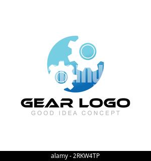 Concepts de conception du logo Gear. Vecteur de modèle de logo Mechanical Gear. Icône symbole Illustration de Vecteur