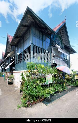 Pavillon de fleurs, hall de marché Adolpho Lisboa, Manaus, État d'Amazonie, Brésil Banque D'Images