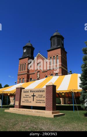 New Prague, États-Unis. 15 août 2023. St. Église Venceslas, New Prague (USA) crédit : Martin Weiser/CTK photo/Alamy Live News Banque D'Images