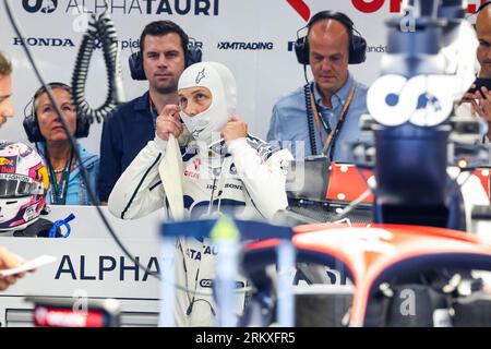 Zandvoort, pays Bas. 26 août 2023. LAWSON Liam (nzl), Scuderia AlphaTauri AT04, portrait lors du Grand Prix de Formule 1 Heineken 2023, 13e manche du Championnat du monde de Formule 1 2023 du 25 au 28 août 2023 sur le circuit de Zandvoort, à Zandvoort, pays-Bas - photo Florent Gooden/DPPI crédit : DPPI Media/Alamy Live News Banque D'Images