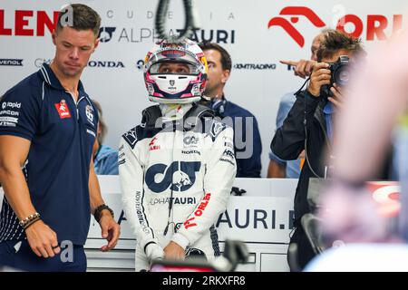 Zandvoort, pays Bas. 26 août 2023. LAWSON Liam (nzl), Scuderia AlphaTauri AT04, portrait lors du Grand Prix de Formule 1 Heineken 2023, 13e manche du Championnat du monde de Formule 1 2023 du 25 au 28 août 2023 sur le circuit de Zandvoort, à Zandvoort, pays-Bas - photo Florent Gooden/DPPI crédit : DPPI Media/Alamy Live News Banque D'Images