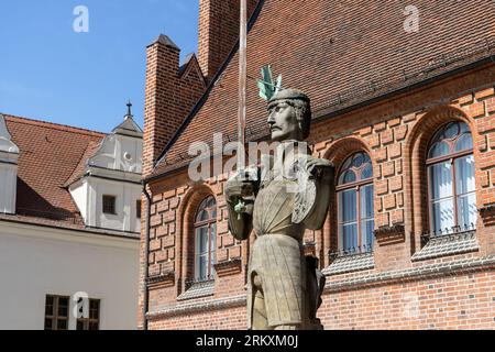 Statue de Roland sur la place du marché à Stendal, Saxe-Anhalt, Allemagne Banque D'Images