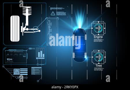 Vecteur de concept de technologie de numérisation d'empreintes digitales Illustration de Vecteur